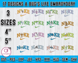 Bundle 17 Designs A Bug's Life Embroidery, applique embroidery designs