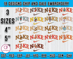 Bundle 18 Design Chip anf Dale embroidery, Embroidery machine