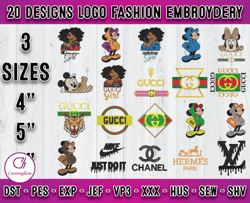 Bundle 20 Designs Logo Fashion Embroidery, machine embroidery patterns 07