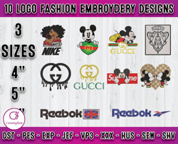 Bundle 10 Designs Logo Fashion Embroidery, embroidery machines 09