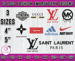 Bundle 10 Designs Logo Fashion Embroidery, embroidery patterns 16