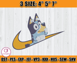 Nike Bluey Embroidery, Disney Nike Embroidery, Embroidery pattern