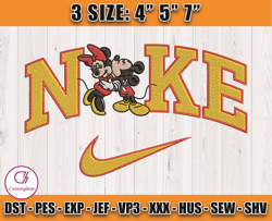 Nike X Mickey Embroidery, Mickey Mouse Embroidery, Cartoon Character Embroidery