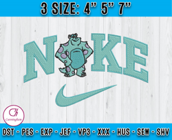 Nike Sulley Embroidery, Nike Disney Embroidery, Embroidery machine