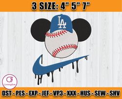 vLos Angeles Dodgers Embroidery, MLB Embroidery, Embroidery Machine