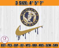 brewers embroidery, nike mlb embroidery, embroidery applique