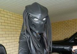 Predator mask made of leather
