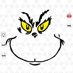 Yellow eyes Grinch, Grinch, The Grinch Lover, The Grinch Svg, Grinch Svg, The Grinch, Grinch Cut File, Grinch Shirts, Gr