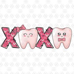 Valentine Teeth XOXO PNG, Valentines Day Dental Tooth Png Sublimation, Funny Valentine Dentist Png, Dental Hygienist Pn