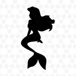 Little Princess Mermaid Ariel Disney Silhouette SVG