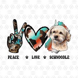 Peace Love Schnoodle Dog Png