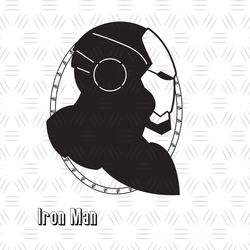 Iron Man Head Marvel Avengers Superhero SVG Silhouette