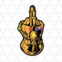 Avengers Middle Finger Infinity Gauntlet SVG