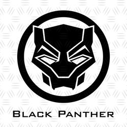 Avengers Superhero Black Panther Logo SVG