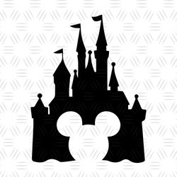 Mickey Mouse Magic Kingdom Black SVG, Disney SVG