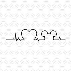 Heartbeat Mickey Mouse SVG