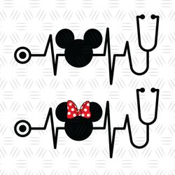 Heartbeat Stethoscope Mouse SVG