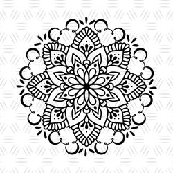 Flower Mandala Pattern Mickey Mouse SVG