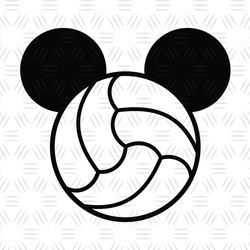 Mickey Mouse Head Volleyball Ball Pattern SVG
