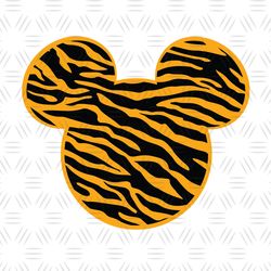 Mickey Mouse Tiger Print Pattern SVG