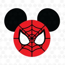Mickey Mouse Head Spiderman SVG