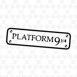 The Platform 9 3/4 Harry Potter Shop SVG