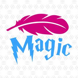 Blue Purple Harry Potter Magic Feather SVG File For Cricut