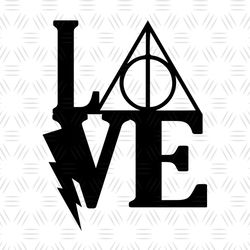 Harry Potter Love Death Hallows Symbol SVG