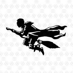 Harry Potter Flying Wizard Weathervane SVG Silhouette