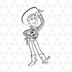 Disney Cartoon Toy Story Character Cowboys Sheriff Woody Toy Silhouette SVG