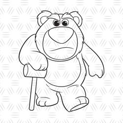 Disney Cartoon Toy Story Character Lotso Hugging Bear Toy Silhouette SVG