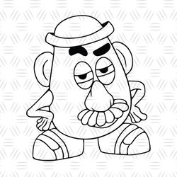 Disney Cartoon Toy Story Character Mr. Potato Head Toy Silhouette SVG