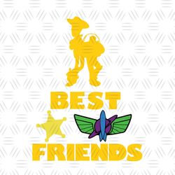 Best Friends Toy Story Disney Pixar Cartoon Woody & Buzz Lightyear SVG