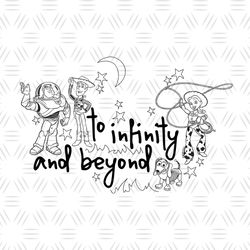 To Infinity And Beyond Coloring Toy Story Woody Friends Silhouette SVG
