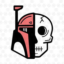 Star Wars Bounty Hunter Boba Fett Skull Helmet SVG