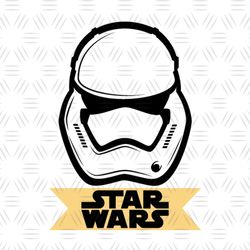 Stormtrooper Helmet Star Wars Logo Silhouette SVG