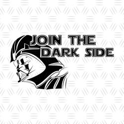 Join The Dark Side Star Wars Darth Vader Head SVG