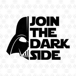 Join The Dark Side Star Wars Darth Vader Half Face SVG