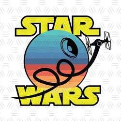 Rainbow Star Wars Tie Fighter Spaceship Funny SVG