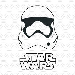 Stormtrooper Army White Helmet Star Wars Movie Design SVG