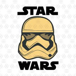 Yellow Helmet Star Wars Stormtrooper Design SVG