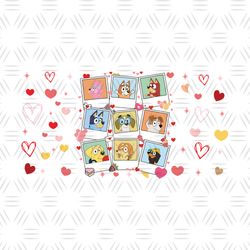 Bluey and Friends Love Valentine Cards PNG