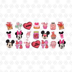 Mickey Minnie Mouse Love Valentine Coffee PNG