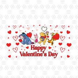 Winnie The Pooh Friends Happy Valentine Day PNG