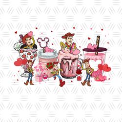 Valentine Love Coffee Woody Toy Story PNG