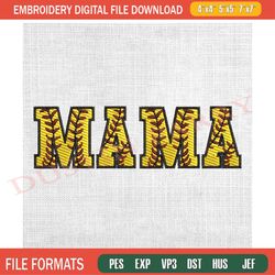 mama sport baseball embroidery design