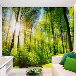 Peel and Stick Wallpaper Wall mural - Forest Fresh