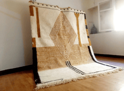 Moroccan Handmade rug ,Beni ourain style Morocco wool Berber Rug, modern rug, Hand woven rug, Azilal Berber style