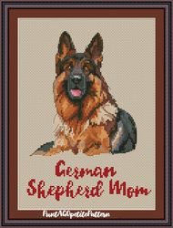 German shepherd mom cross stitch pdf pattern