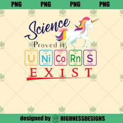 Science Proved It, Unicorns Exist, Periodic Table PNG Download